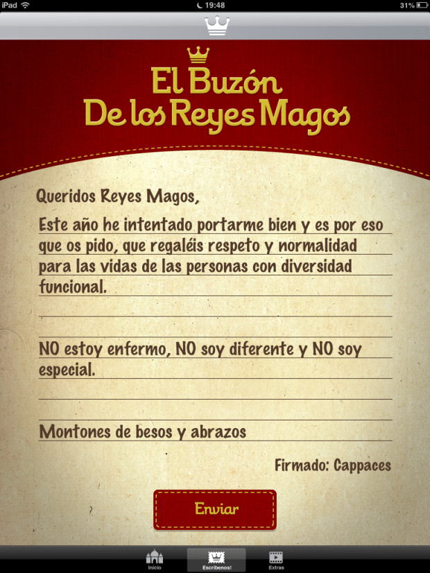 Carta Reyes Magos (cappaces)