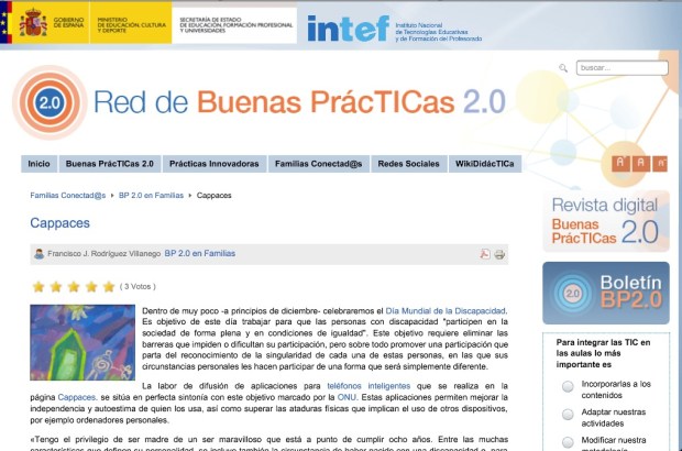 cappaces.com en Buenas Prácticas 2.0