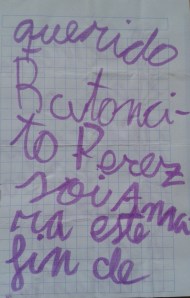 Carta al Ratoncito Perez