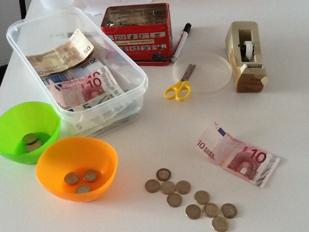 Actividades con billetes de euro para niños