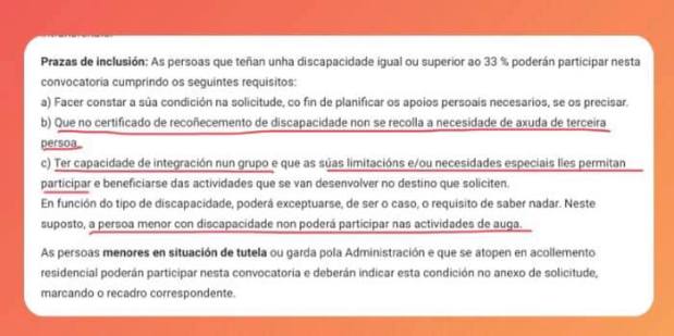 Requisitos de las bases de los campamentos de verano organizados por la Dirección Xeral de Xuventude de la Consellería de Política Social de la Xunta de Galicia