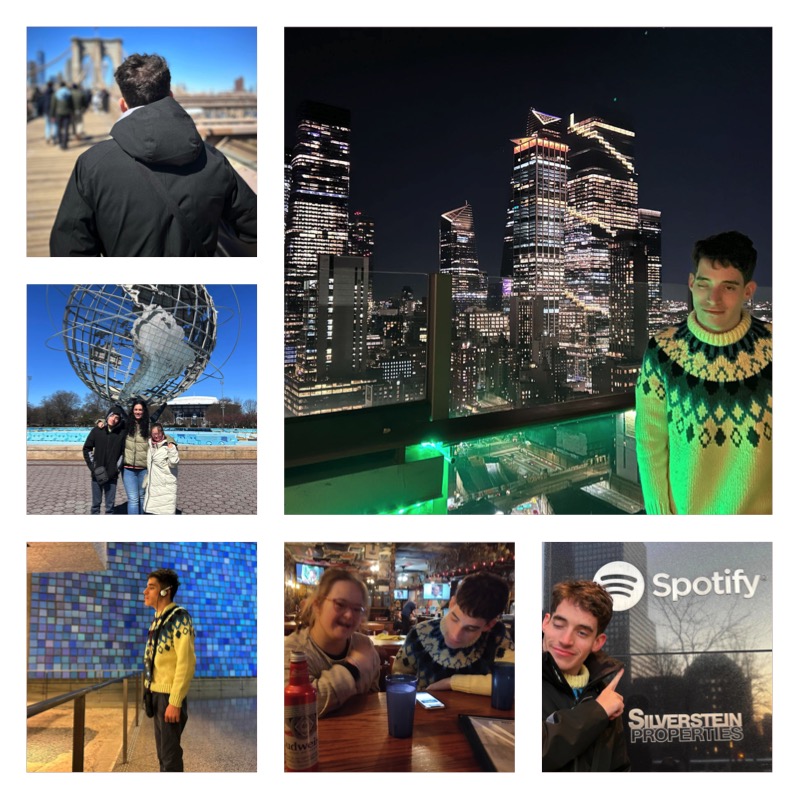 Composición con fotos de distintos momentos que describe Antón de este día.